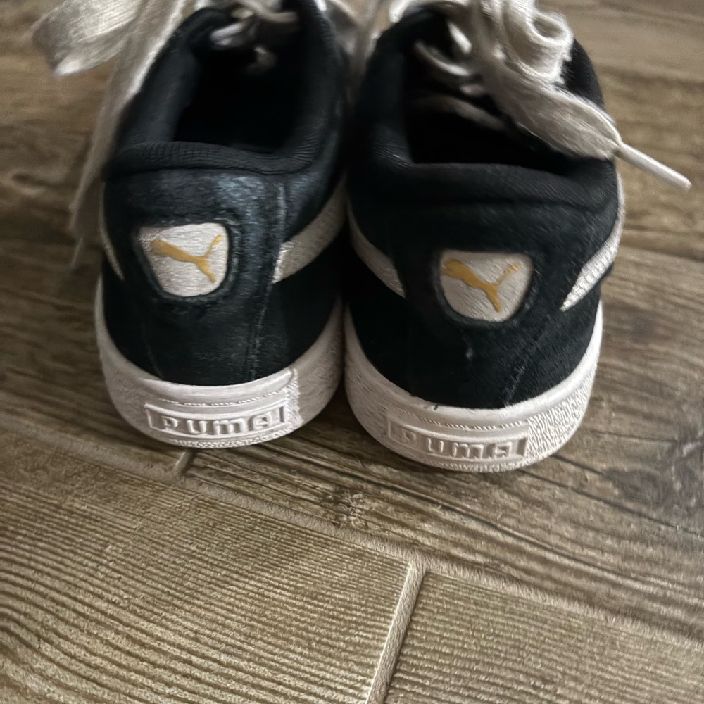 Puma Kids Black and White Sneakers